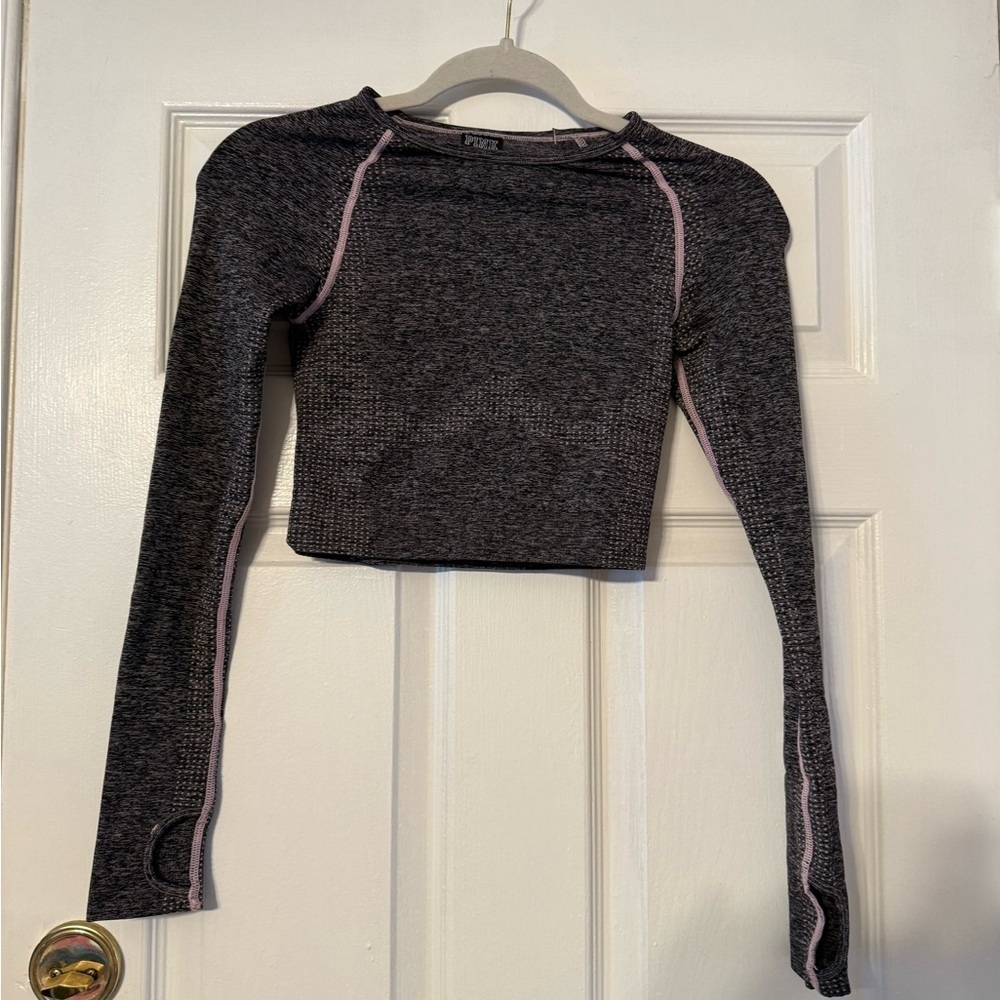 Victoria's Secret Charcoal and Light Pink Sweater